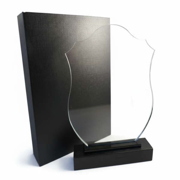 Crystal Shield Trophy, black base