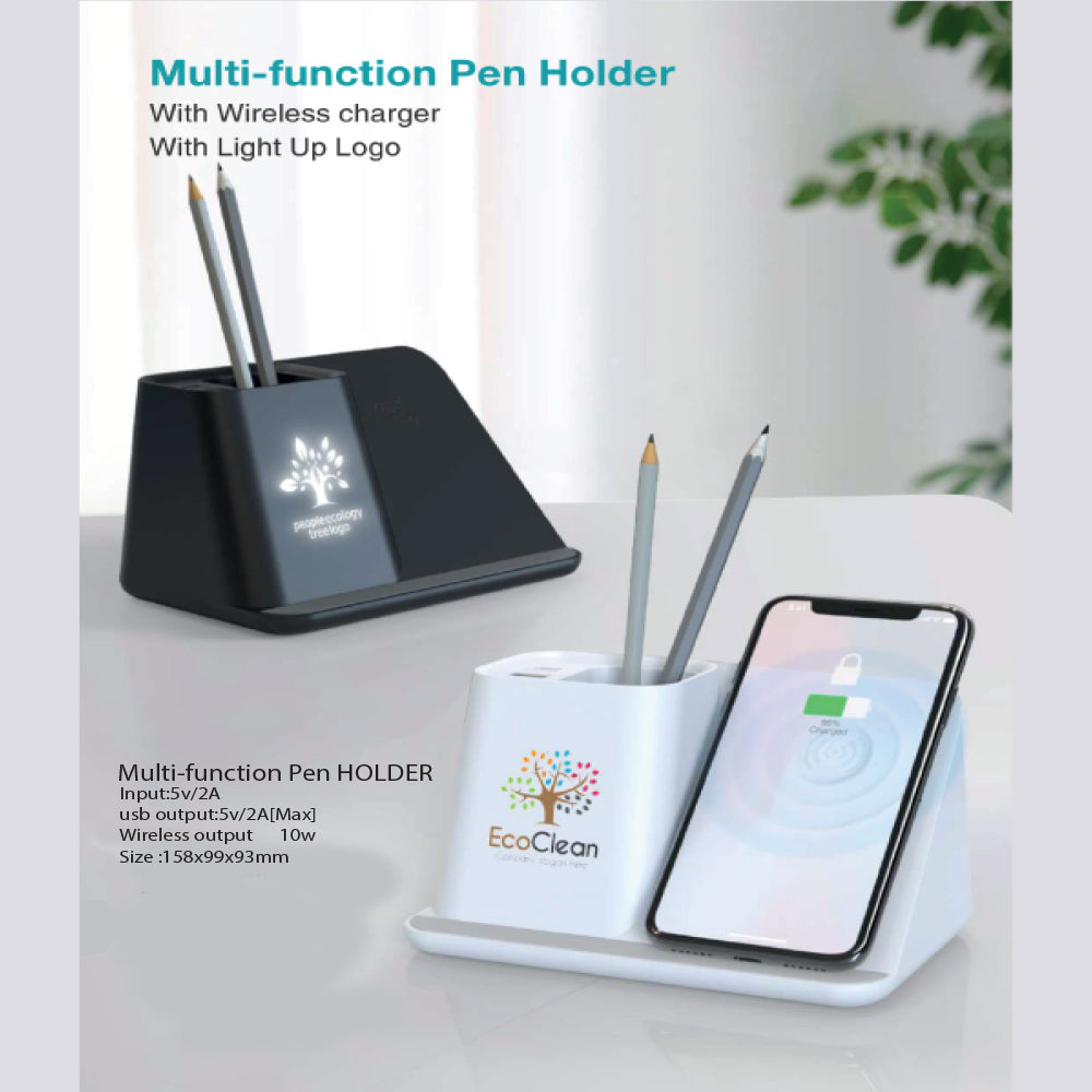 Wireless Charger Stand with Pen Holder