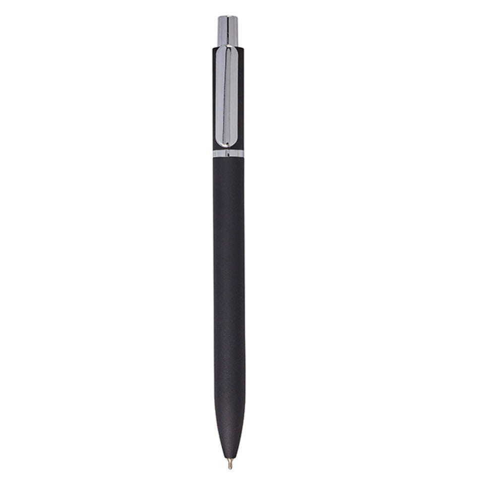 Silver Clip Metal Gel Pen Black