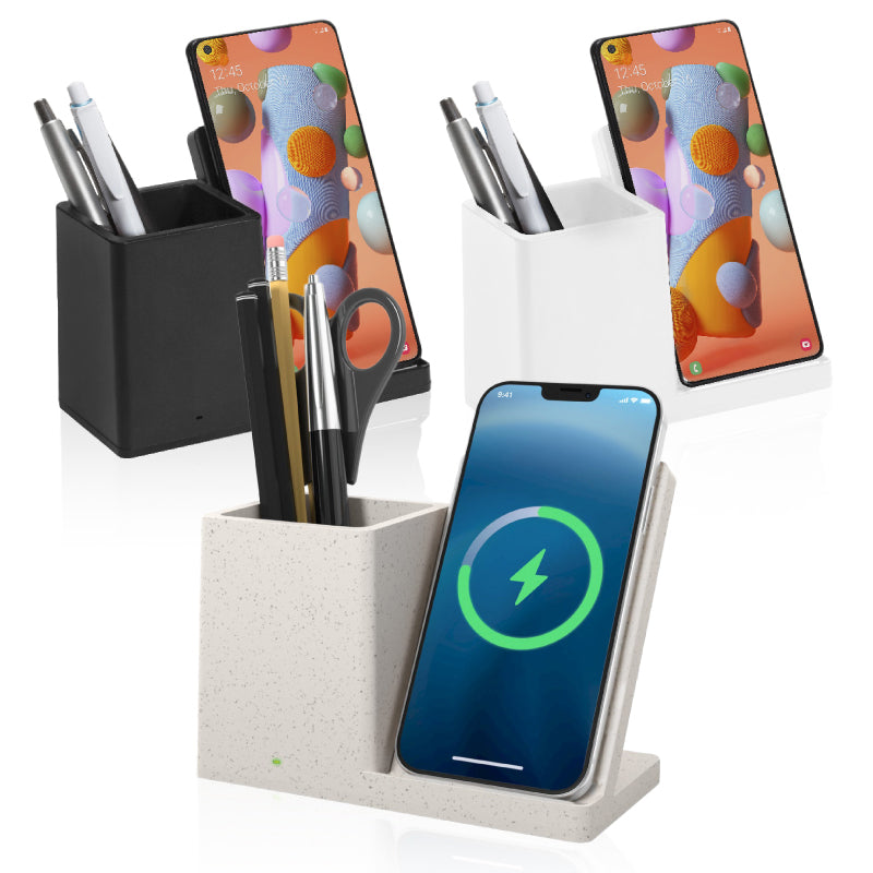 Amper Desk Organizer with Wireless Charger