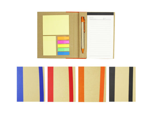Eco Notebook with Sticky Notes and Pen