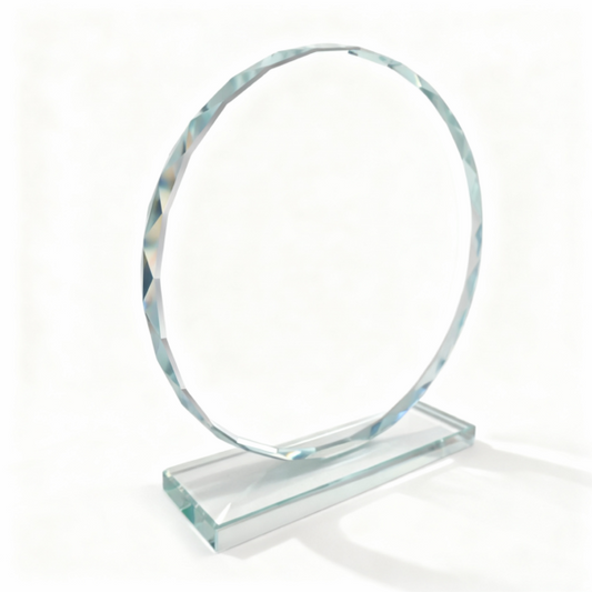 Small Round Crystal Trophy