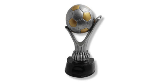 Football Trophy, silver and gold ball