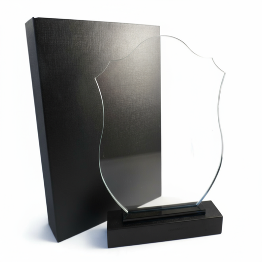 Crystal Shield Trophy, black base