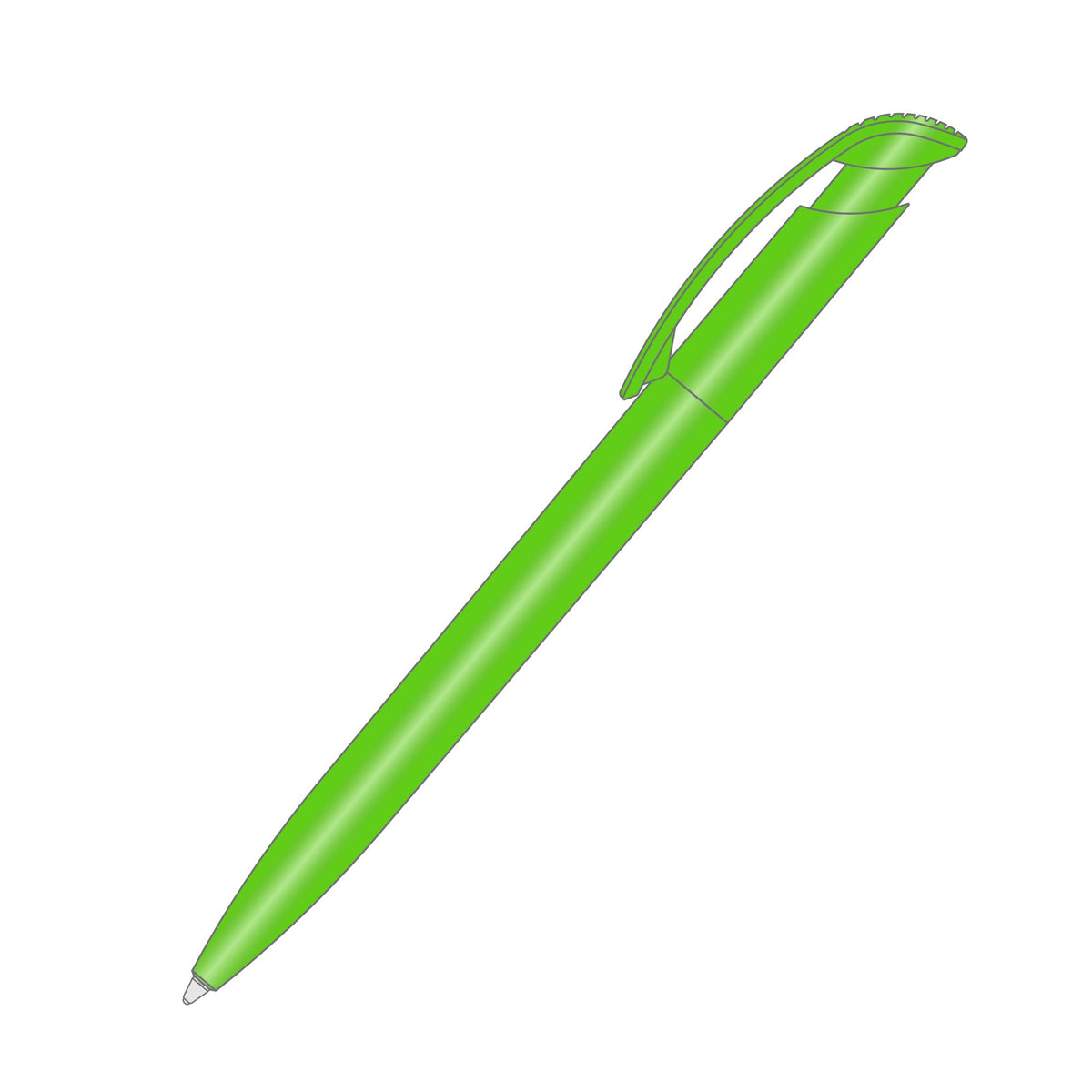 Clear Shiny Pen Light Green