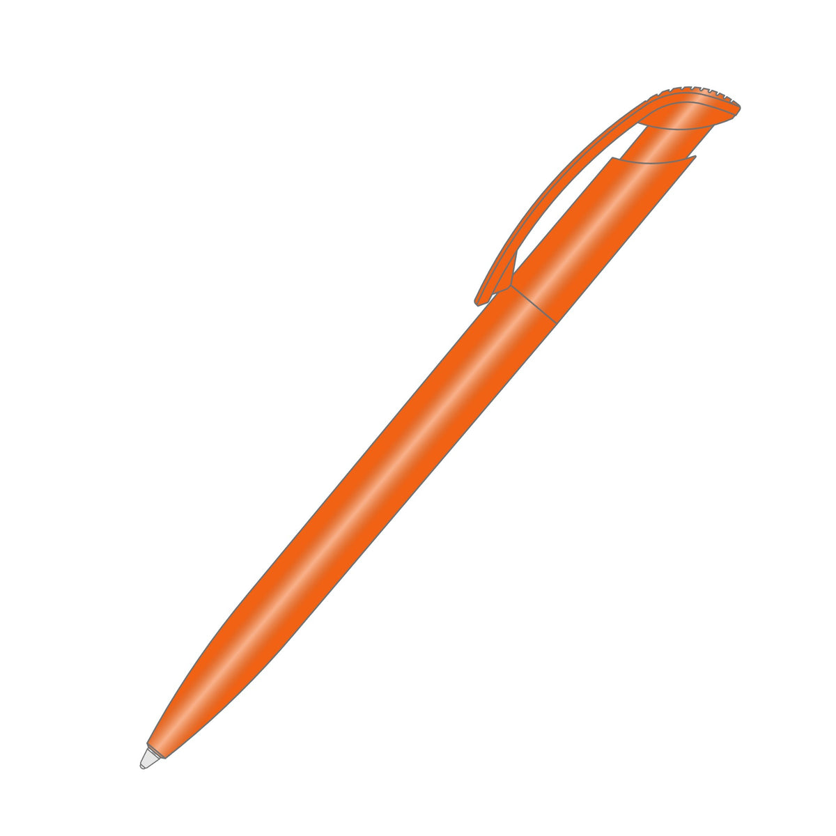 Clear Shiny Pen Orange