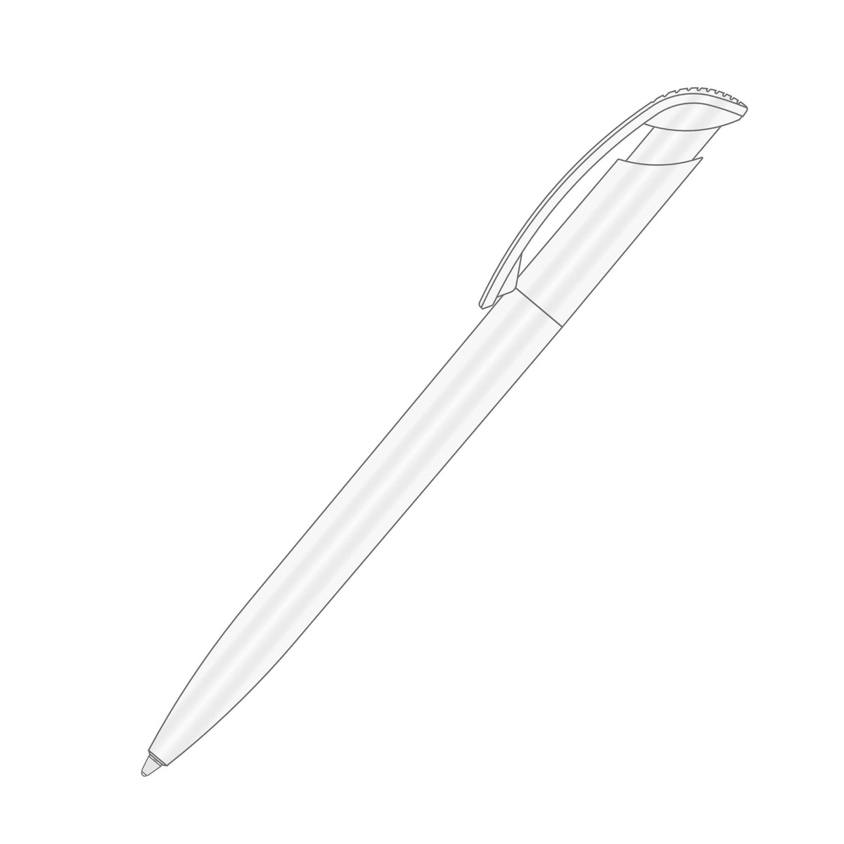 Clear Shiny Pen White