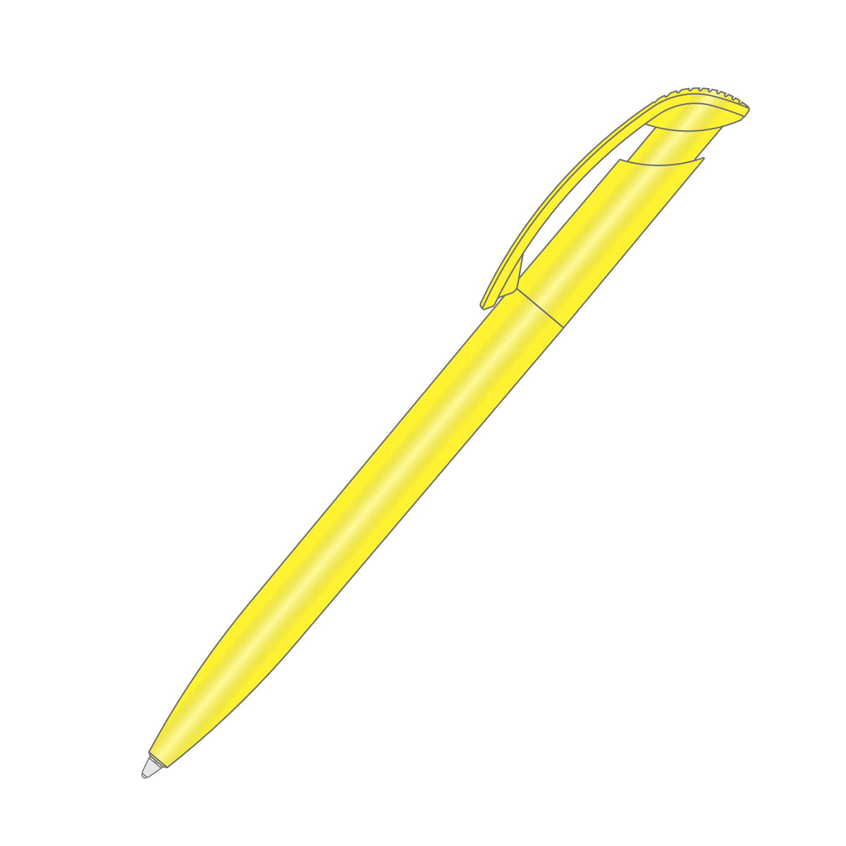 Clear Shiny Pen Yellow